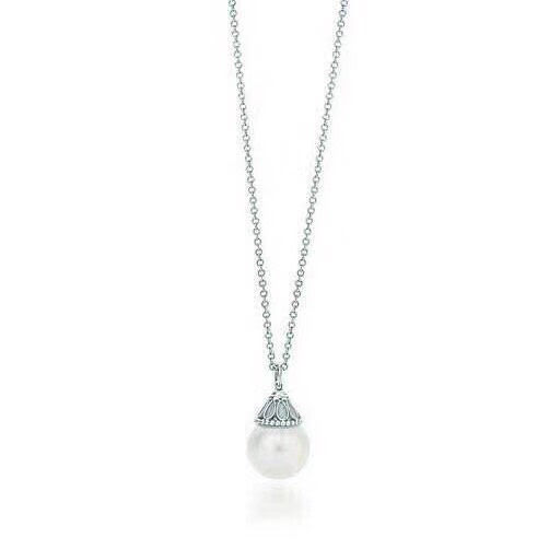 Tiffany飾品 蒂芙尼女士專櫃爆款Pearl Pendant項鏈 Tiffany蓋茨比珍珠銀項鏈  zgt1643